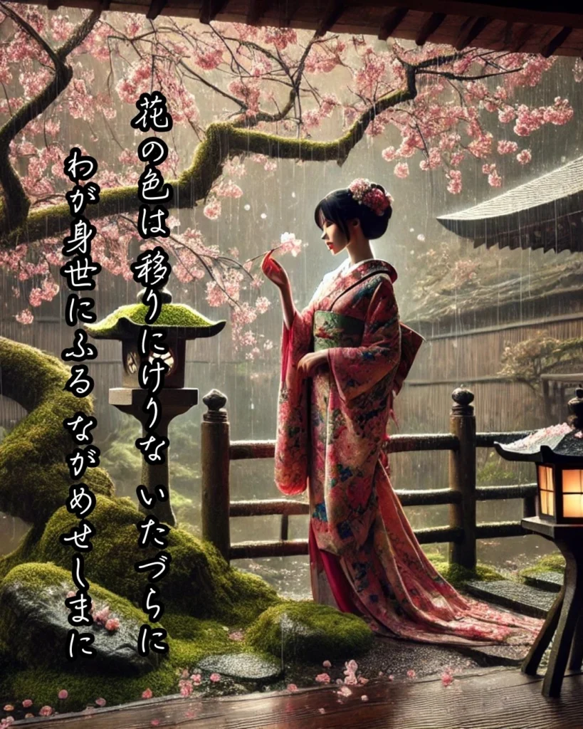 百人一首第9番 小野小町『花の色は』背景解説 – 美の儚さ
