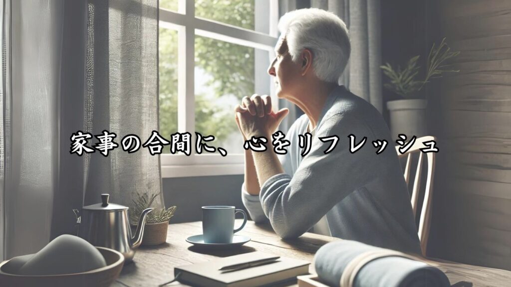 日常に彩りを添える趣味シニア向け趣味の俳句5つの魅力「家事の合間に、心をリフレッシュ」をテーマにした画像