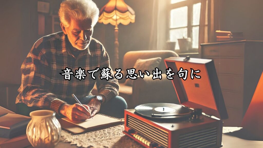 自分の人生を振り返り、心が整う！シニア向け趣味の俳句5つの魅力「音楽で蘇る思い出を句に」のイメージに沿った画像