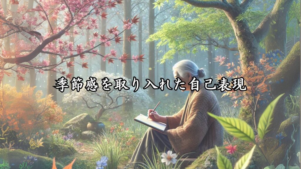 生きがいを感じる自己表現！シニア向け趣味の俳句5つの魅力「季節感を取り入れた自己表現」をテーマにした画像