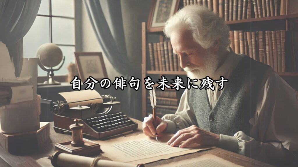 自分の人生を振り返り、心が整う！シニア向け趣味の俳句5つの魅力「自分の俳句を未来に残す」というテーマに沿った画像