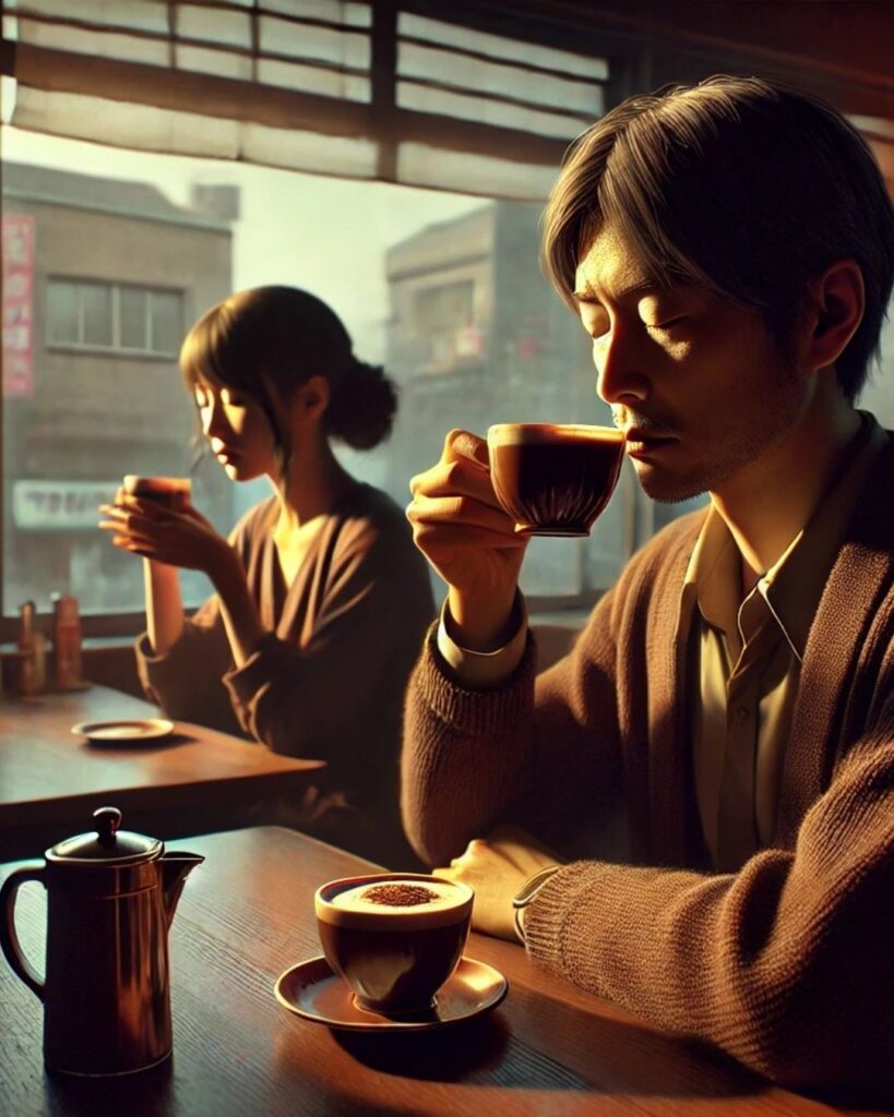 寺山修司の有名な短歌5選｜故郷・祖国・孤独を詠んだ代表作「ふるさとの訛りなくせし友といてモカ珈琲はかくまで苦し」この短歌をイメージした画像