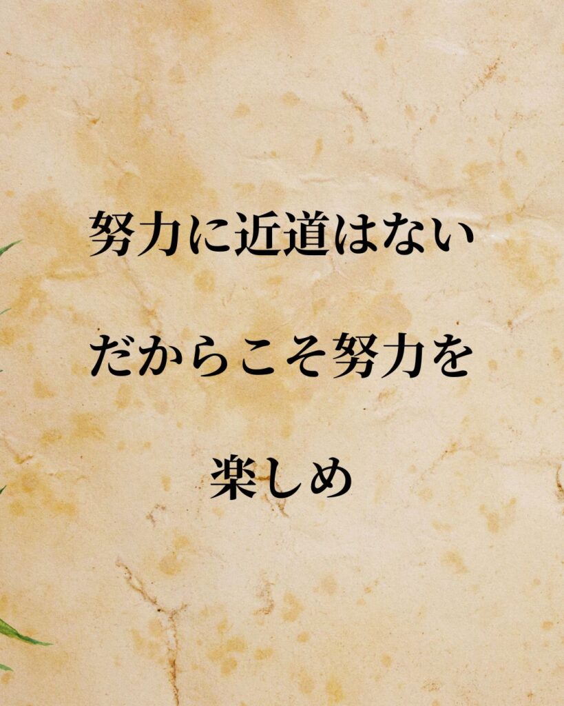 日常生活に活かせる『海外アスリート』の名言9選「ロジャー・フェデラー」「努力に近道はない。だからこそ努力を楽しめ。」この名言を記載した画像