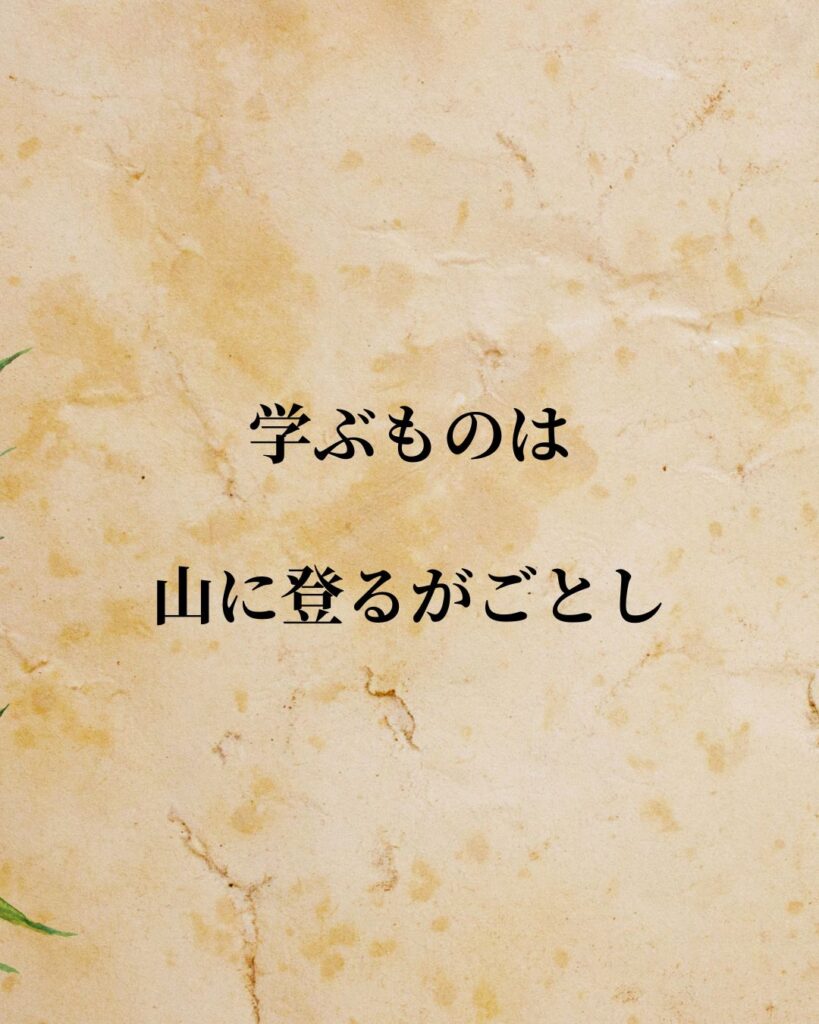 「美濃部達吉」「学ぶものは山に登るがごとし。」この名言を記載した画像