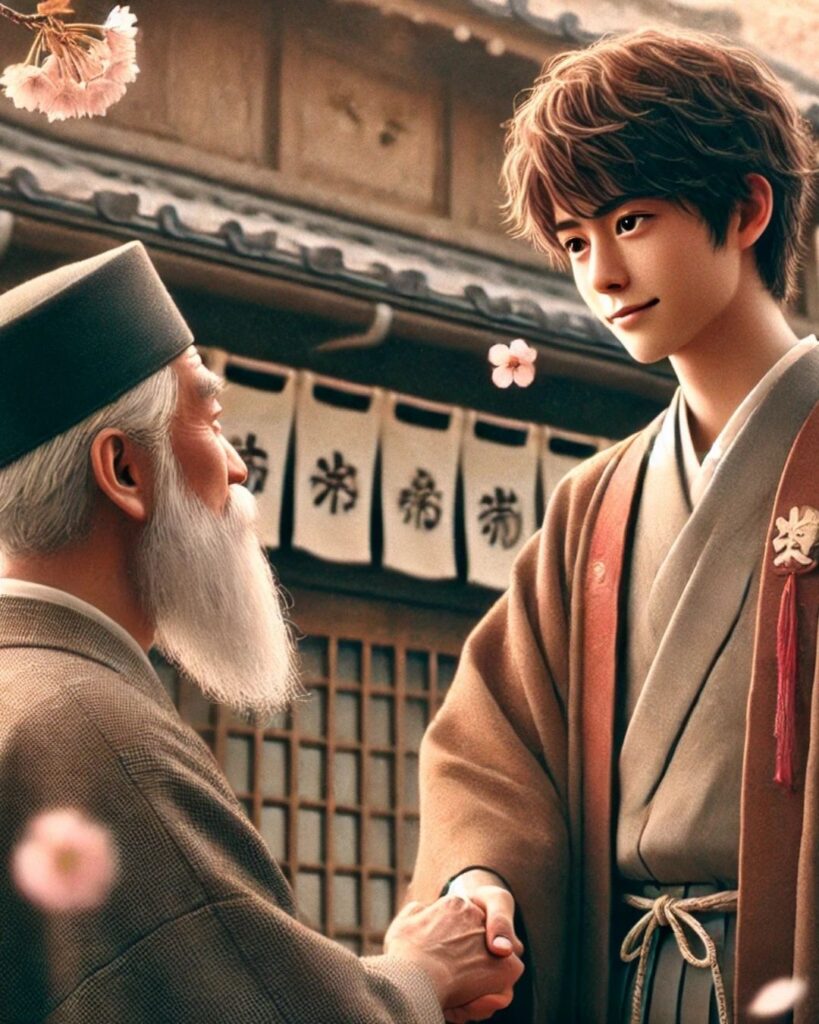 山口青邨の春の俳句5選-代表作をわかりやすく解説！「卒業子 頤にひげもち 恩を謝す」この俳句をイメージした画像