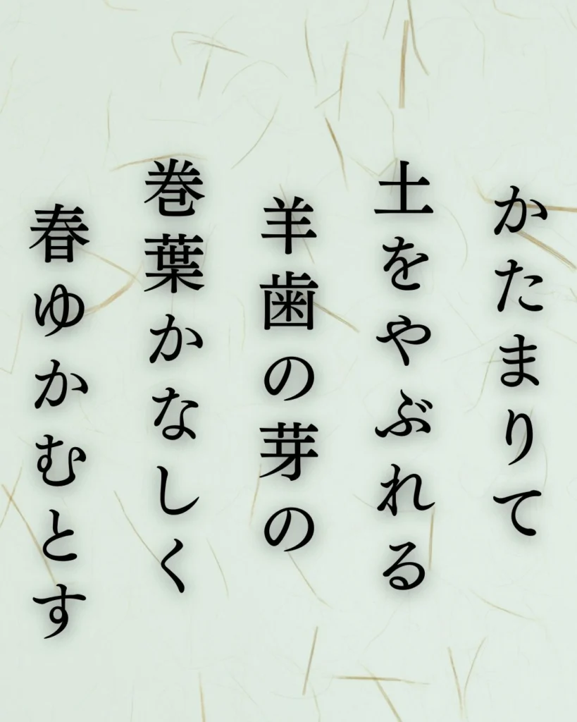 斎藤茂吉の春の短歌5選 – 代表作をわかりやすく解説！- ことば