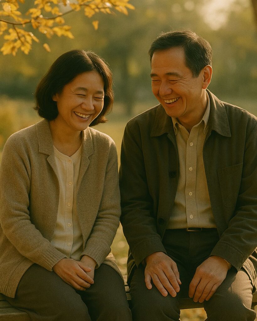 日本の映画監督の名言9選-監督たちが語る静かな情熱「山田洋次監督」「本当にそうだなあと共感する時、人は心が開き、笑い、新しく生きる力を得る。」この名言のイメージイラスト