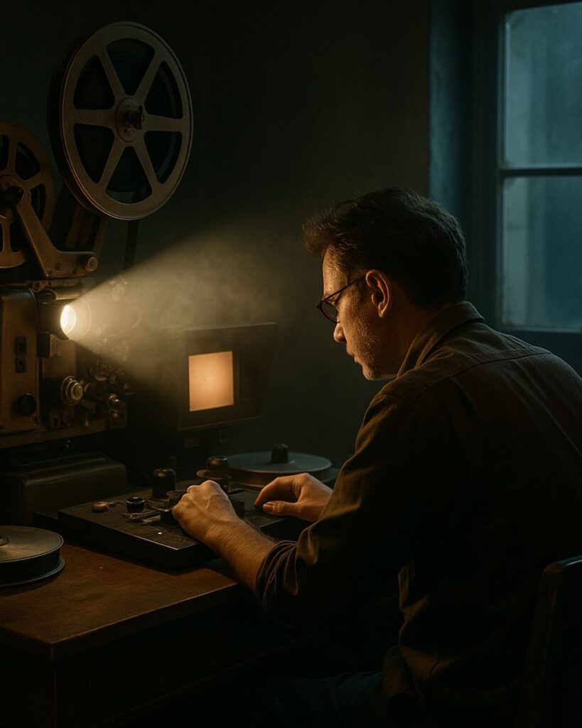 世界の映画監督の名言9選-映像を超えた、心に響く哲学「スタンリー・キューブリック監督」「芸術家は作品の芸術性にだけ責任を持てばいい。」この名言のイメージイラスト