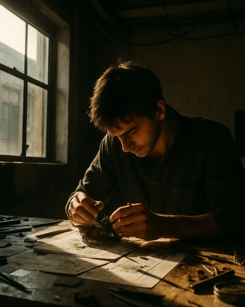 日本の映画監督の名言9選-監督たちが語る静かな情熱「庵野秀明監督」「とにかく徹底的。徹底しよう。可能な限り中途半端はやめておこう。」この名言のイメージイラスト