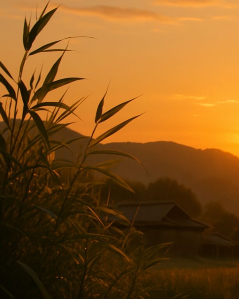 百人一首第58番 大弐三位『有馬山』背景解説–乱るる心音「有馬山 猪名の笹原 風吹けば いでそよ人を 忘れやはする」の情景をテーマにしたイメージの画像