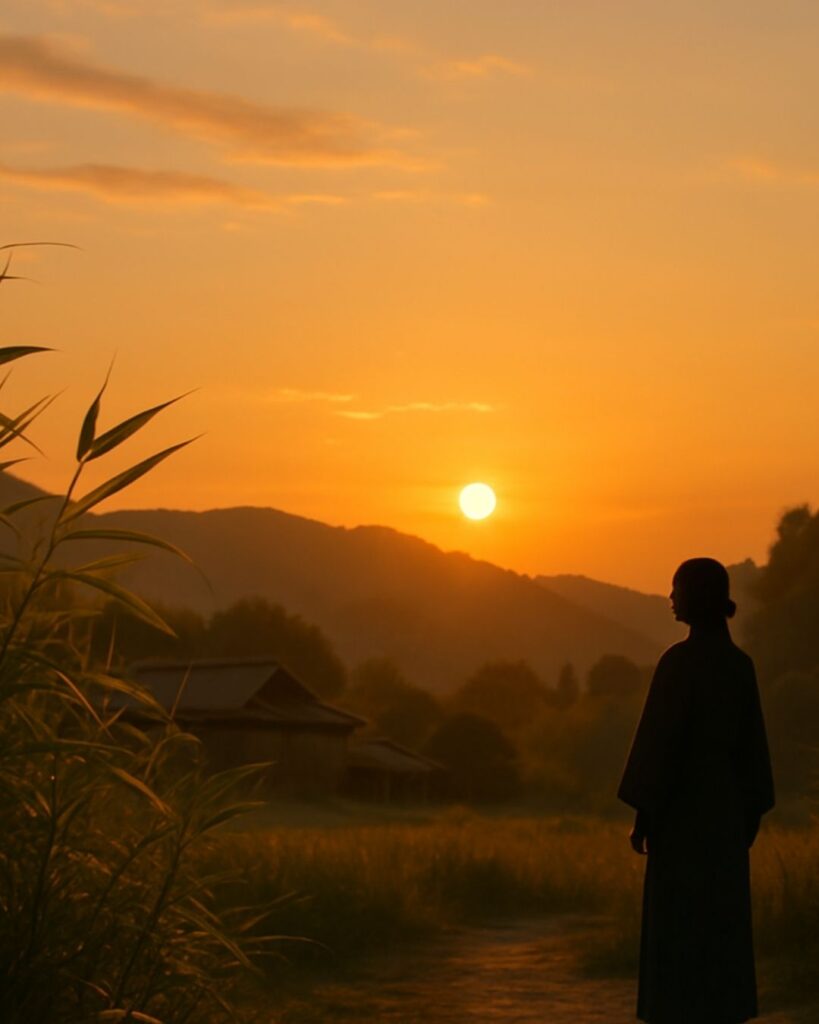 百人一首第58番 大弐三位『有馬山』背景解説–乱るる心音「有馬山 猪名の笹原 風吹けば いでそよ人を 忘れやはする」の情景をテーマにしたイメージの画像