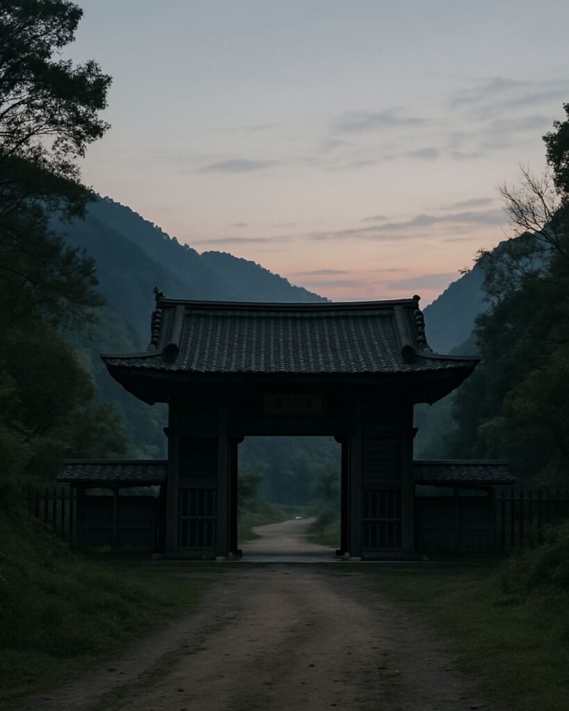 百人一首第62番 清少納言『夜をこめて』背景解説–才媛の返歌「夜をこめて 鳥の空音は 謀るとも よに逢坂の 関はゆるさじ」の情景をテーマにしたイメージの画像