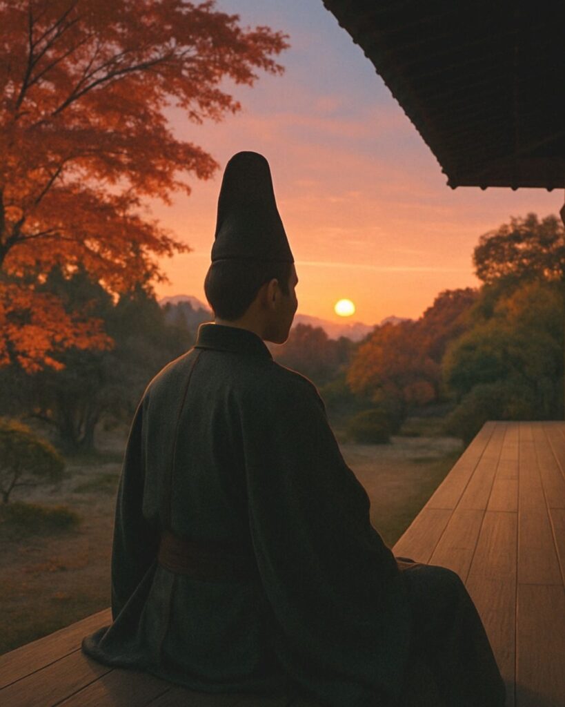 百人一首第63番 藤原道雅『今はただ』背景解説–人づてならず「今はただ　思ひ絶えなむ　とばかりを　人づてならで　いふよしもがな」の情景をテーマにしたイメージの画像