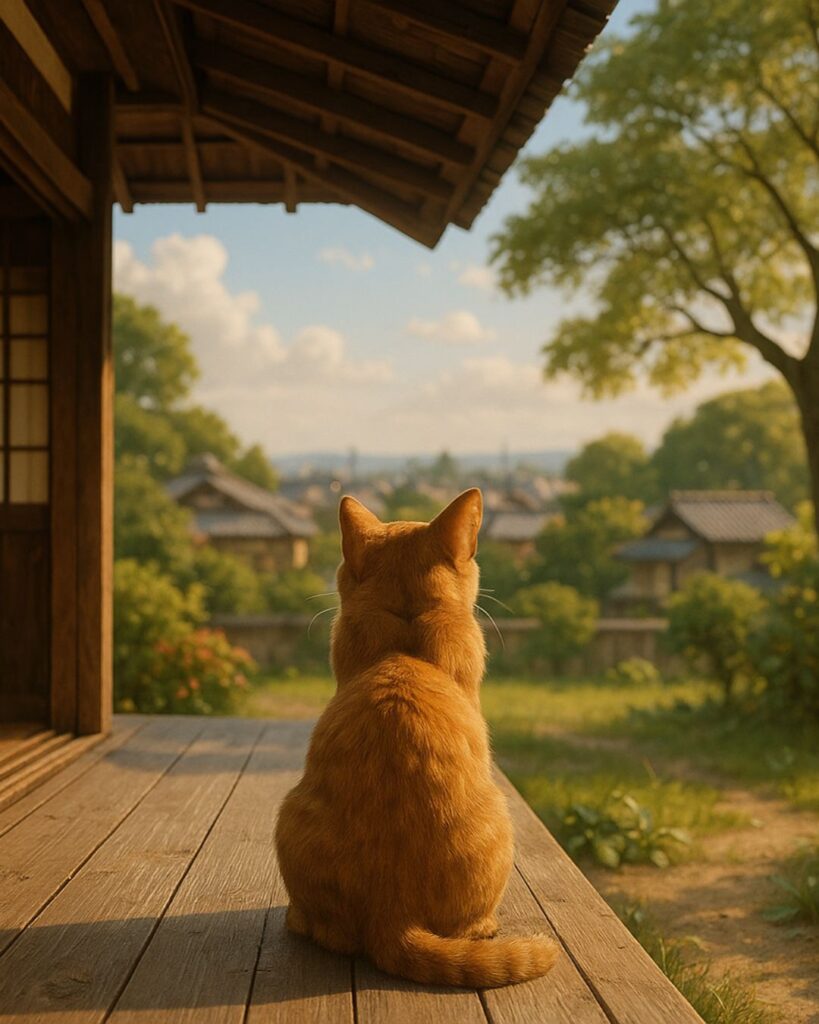夏目漱石の名言9選–余白にひそむ哲学「吾輩は猫である。」この名言のイメージイラスト