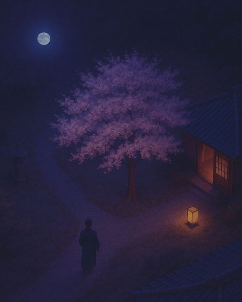 百人一首第67番 周防内侍『春の夜の』背景解説–名を惜しむ夜「春の夜の　夢ばかりなる　手枕に　かひなく立たむ　名こそをしけれ」の情景をテーマにしたイメージの画像