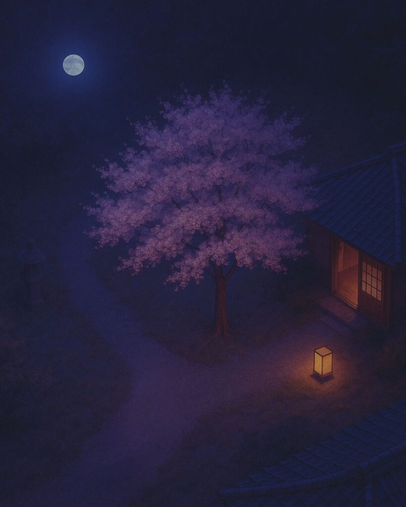 百人一首第67番 周防内侍『春の夜の』背景解説–名を惜しむ夜「春の夜の　夢ばかりなる　手枕に　かひなく立たむ　名こそをしけれ」の情景をテーマにしたイメージの画像