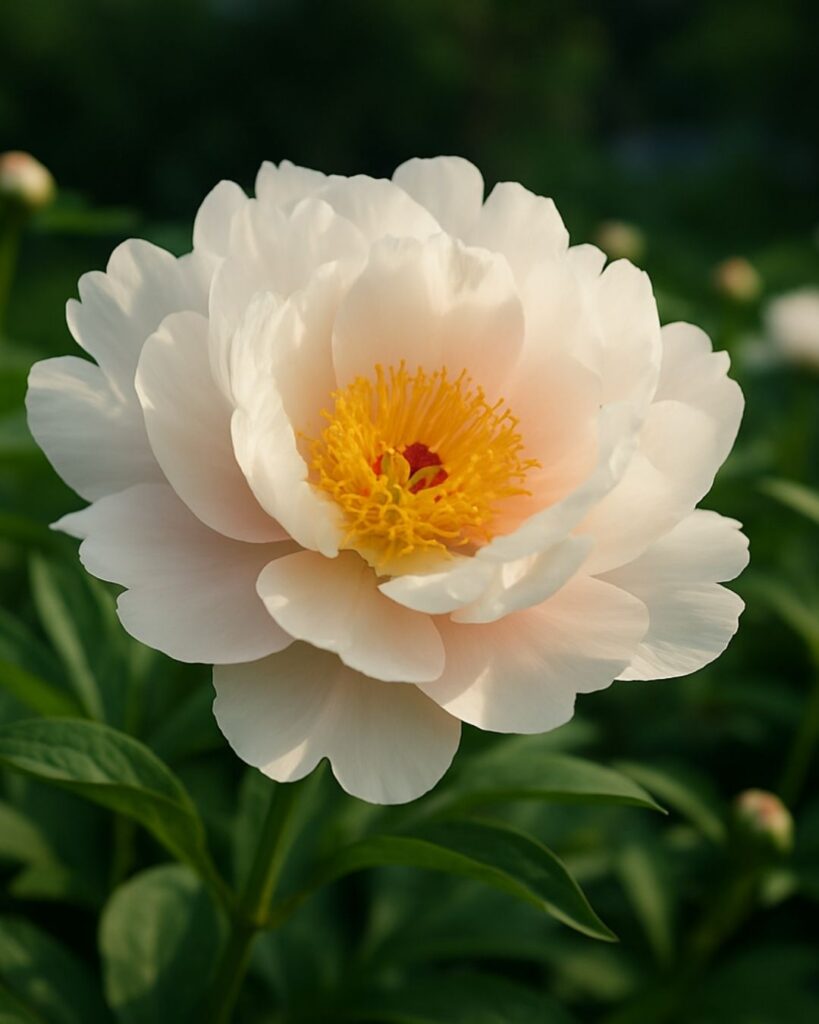 炭太祇の夏の俳句5選-代表作をわかりやすく解説!「芍薬の 蕊の沸き立つ 日南かな」この俳句をイメージした画像