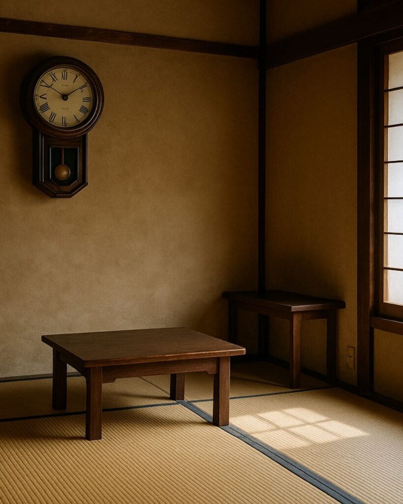 石川啄木の孤独な短歌5選-静かに揺れる心模様「まれにある この平なる 心には 時計の鳴るも おもしろく聴く」この短歌をイメージした画像
