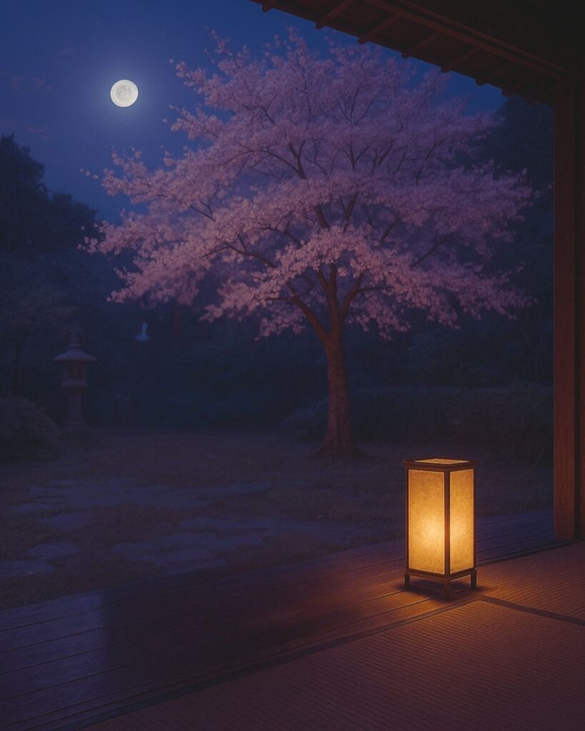 百人一首第67番 周防内侍『春の夜の』背景解説–名を惜しむ夜「春の夜の　夢ばかりなる　手枕に　かひなく立たむ　名こそをしけれ」の情景をテーマにしたイメージの画像