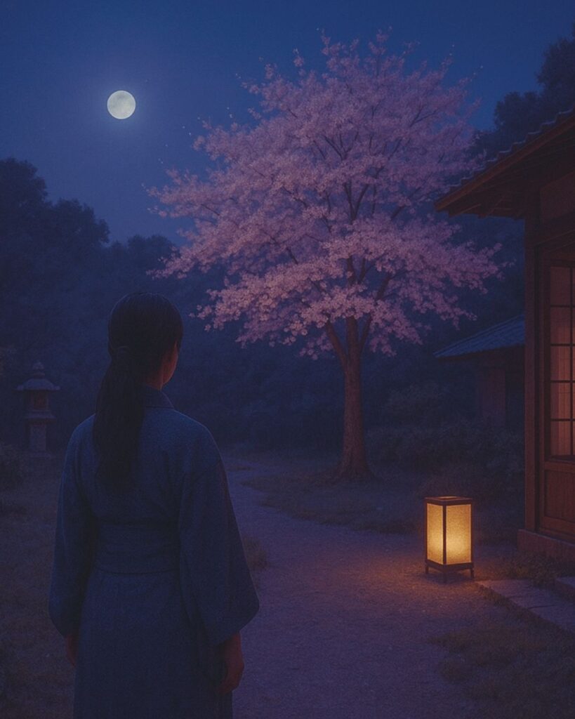 百人一首第67番 周防内侍『春の夜の』背景解説–名を惜しむ夜「春の夜の　夢ばかりなる　手枕に　かひなく立たむ　名こそをしけれ」の情景をテーマにしたイメージの画像