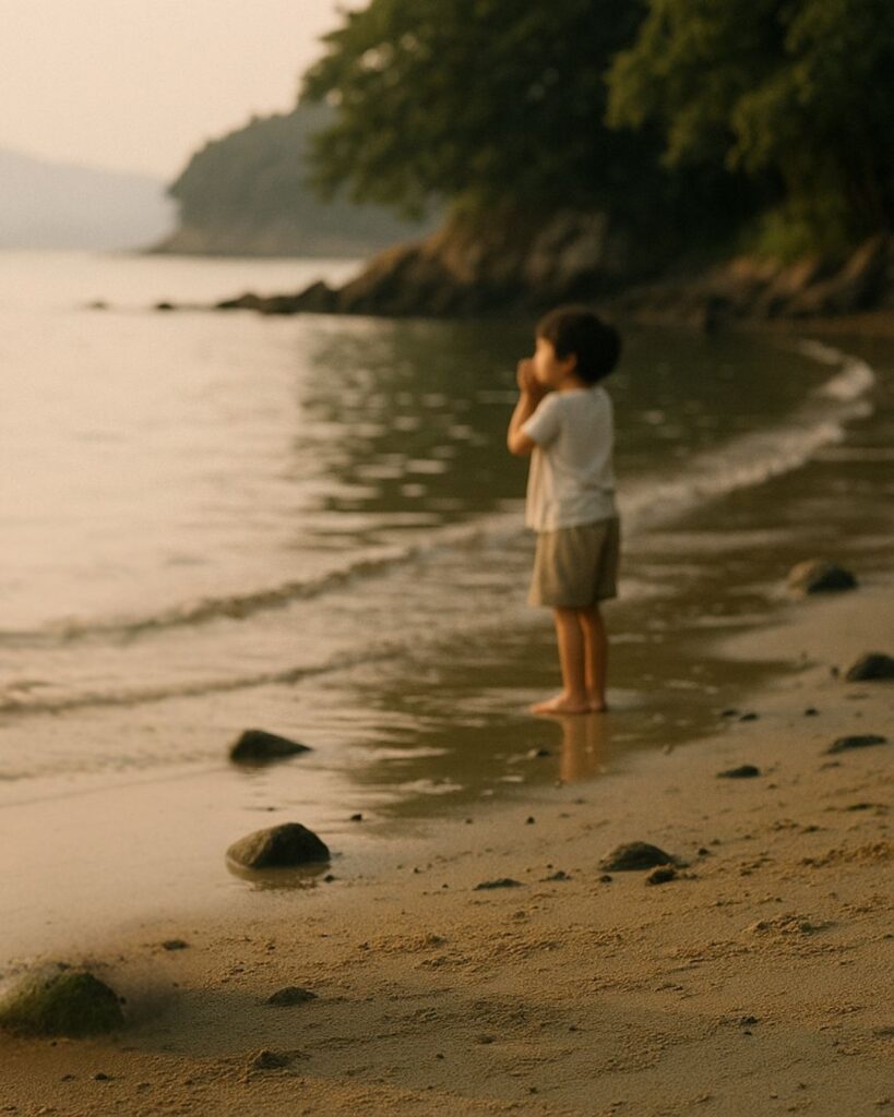越智越人の夏の俳句5選-代表作をわかりやすく解説！「なら漬に 親よぶ浦の 塩干哉」この俳句をイメージした画像