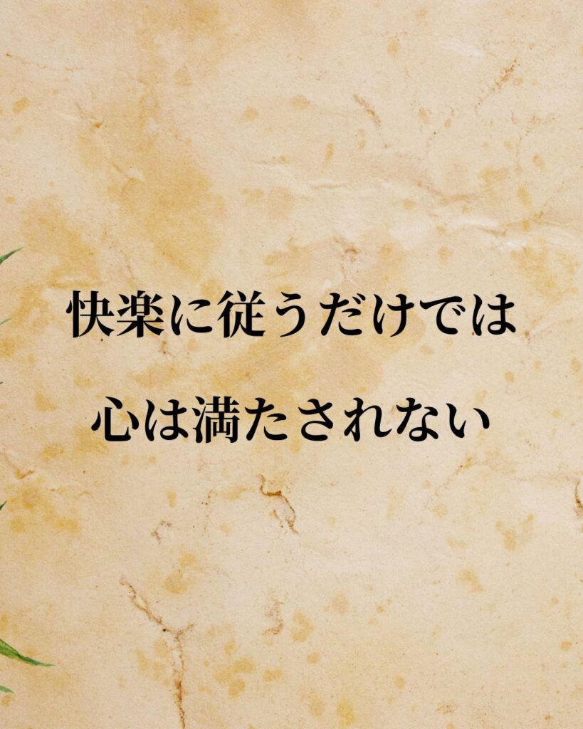 フロイト「快楽に従うだけでは心は満たされない」この名言のイラスト