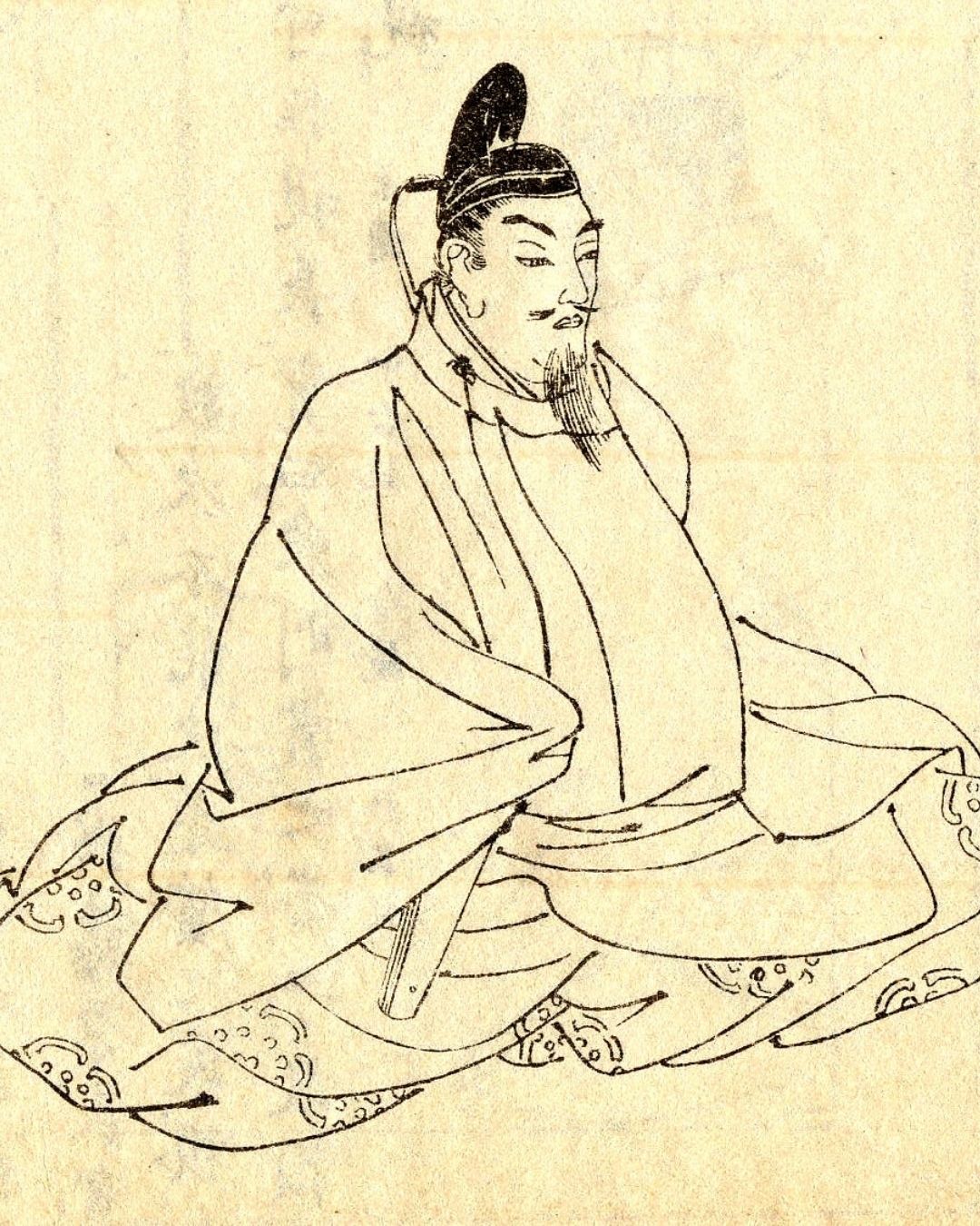 百人一首第73番 大江匡房『高砂の』背景解説–惜しむ花の春「大江匡房」の肖像画