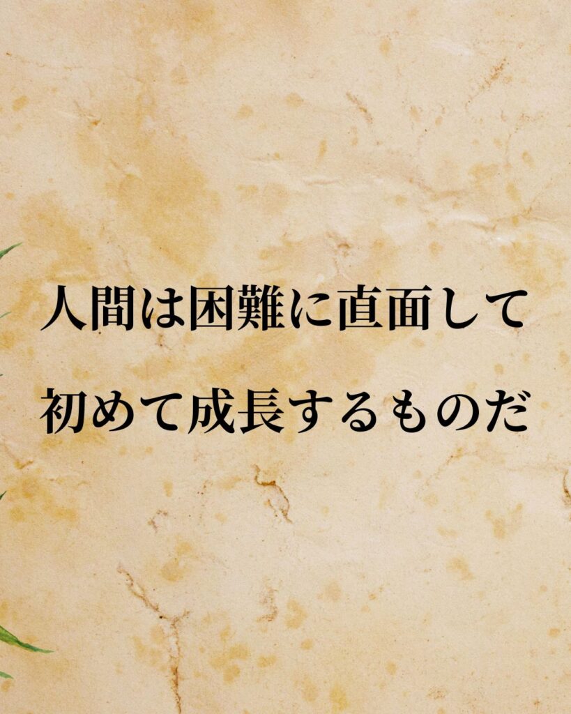 本田宗一郎「人間は困難に直面して初めて成長するものだ。」この名言のイラスト
