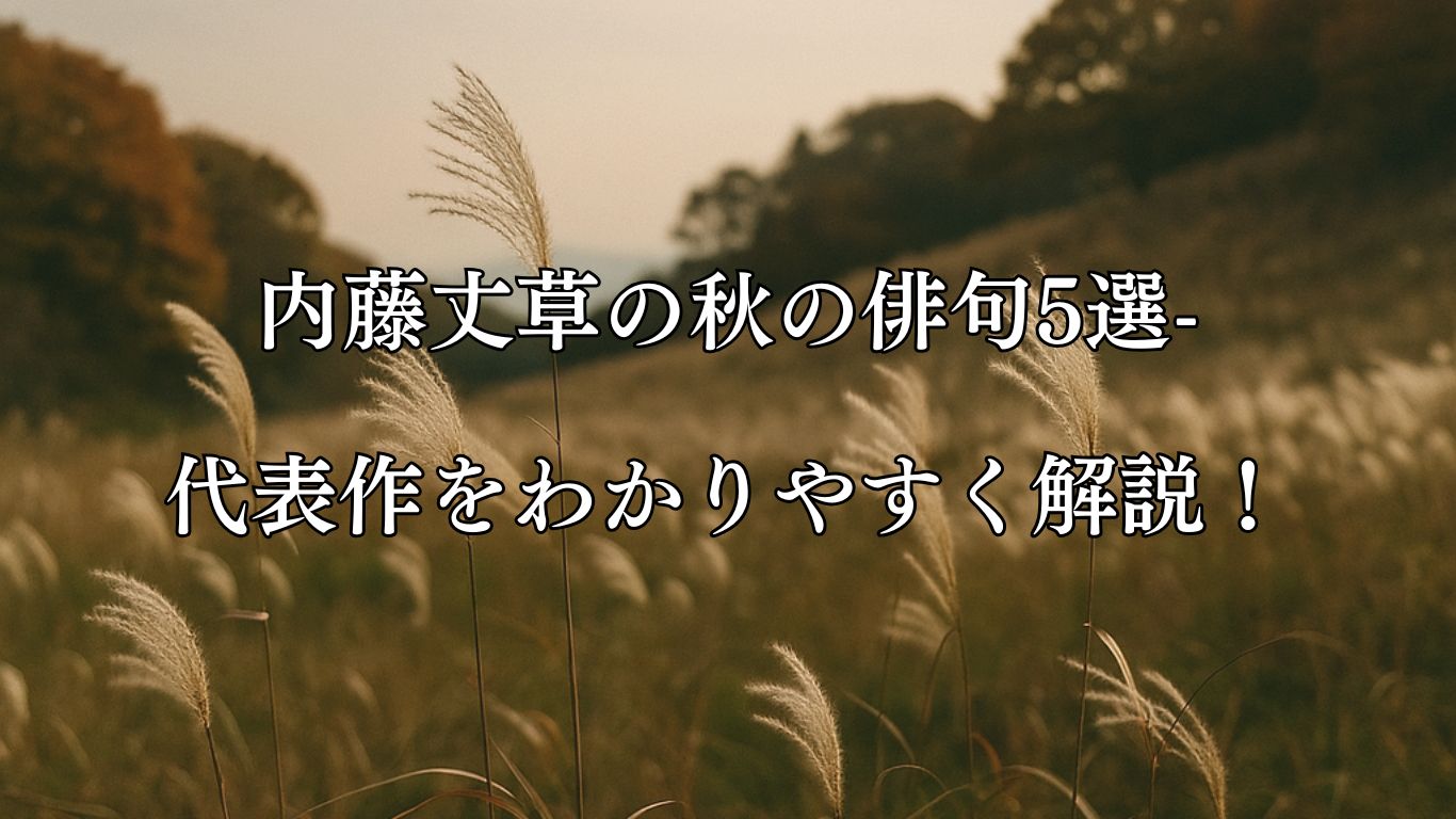 内藤丈草の秋の俳句5選-代表作をわかりやすく解説！「行秋の　四五日弱る　すすき哉」この俳句をイメージした画像
