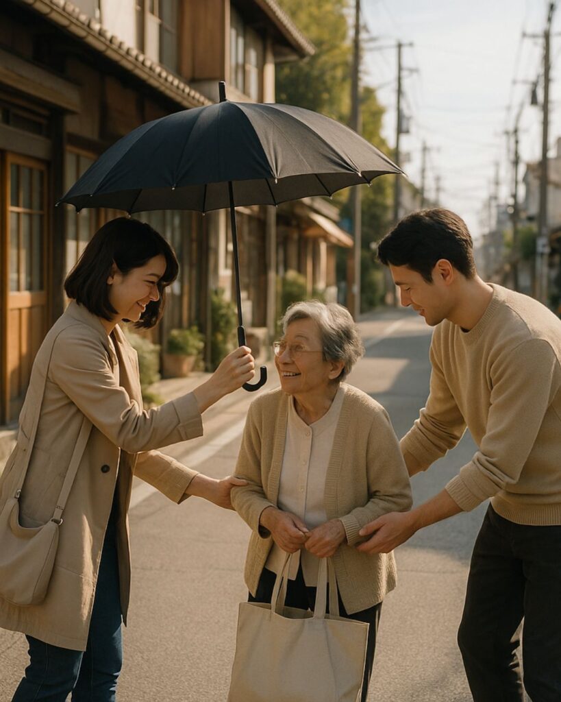 孟子の名言9選–心を磨く生き方「仁者は人を愛し、義者は人を利す。」この名言のイメージイラスト