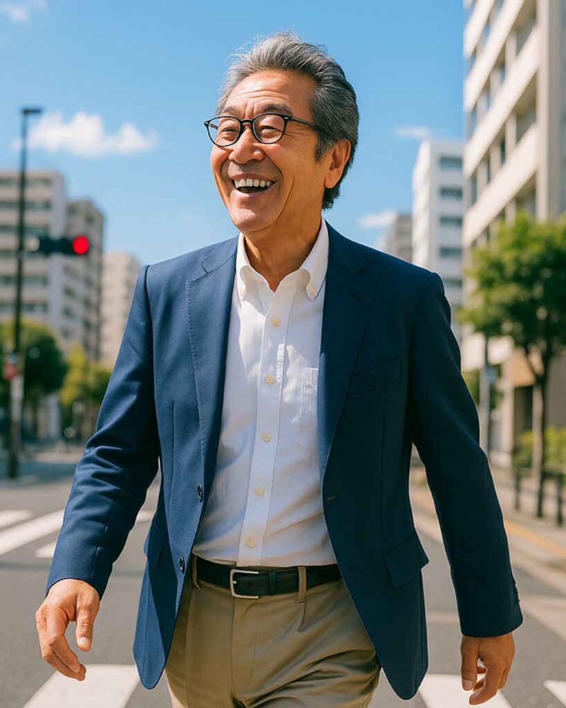 高田純次の名言9選–ゆるく生きる天才哲学「苦手な人はスルー。それがいちばんストレスフリー。」この名言のイメージイラスト