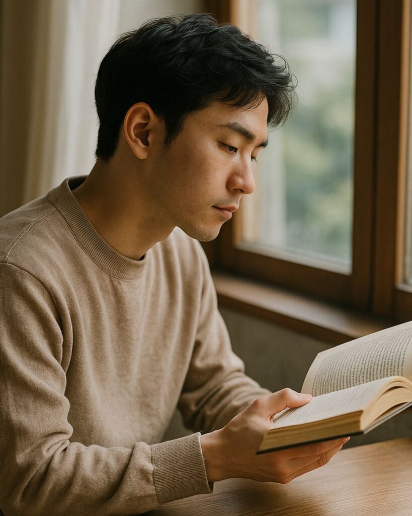 デカルトの名言9選–考える力の原点「良書は偉人との対話である。」この名言のイメージイラスト