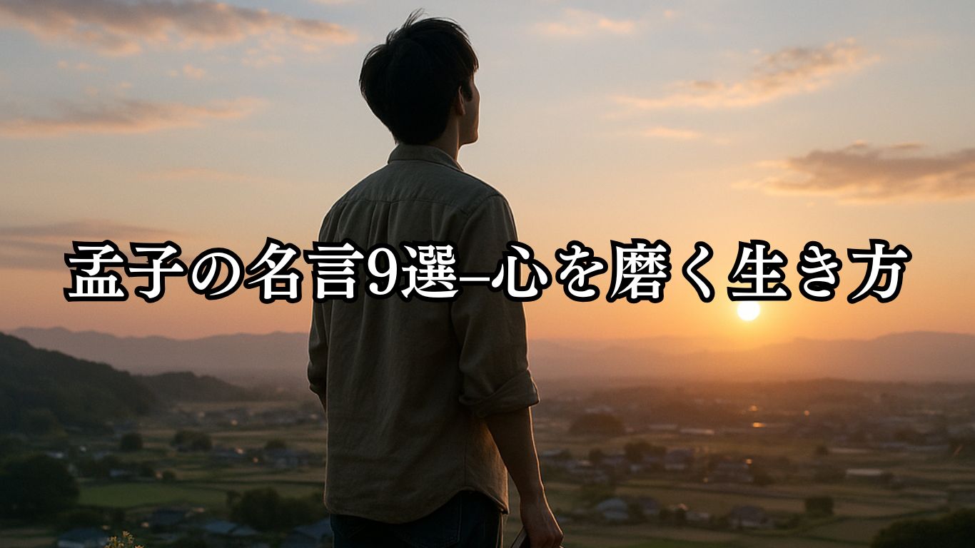 孟子の名言9選–心を磨く生き方「人事を尽くして天命を待つ。」この名言のイメージイラスト