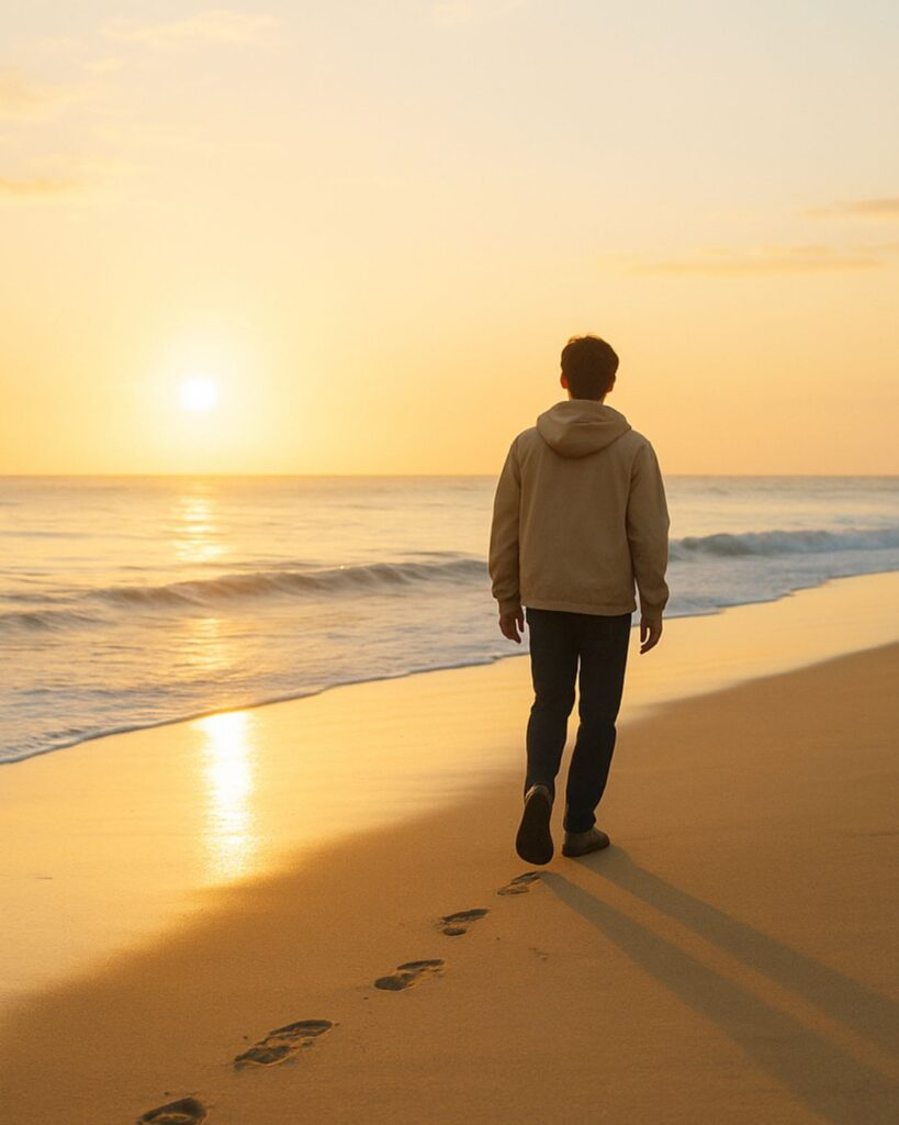 チャップリンの名言9選–笑いに生きる哲学「人生は恐れなければ、とても素晴らしいものなんだよ。」この名言のイメージイラスト