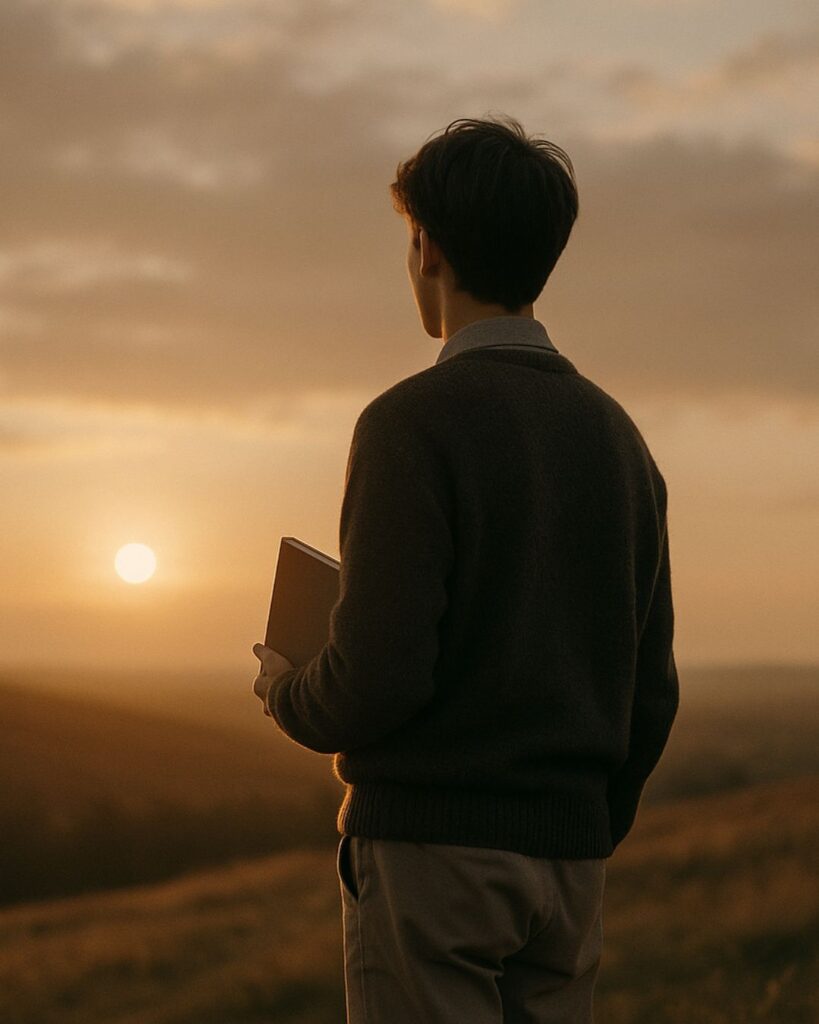 ウィリアム・ジェームズの名言9選–行動する心の力「自分の命を未来に残るものへ捧げよ。」この名言のイメージイラスト