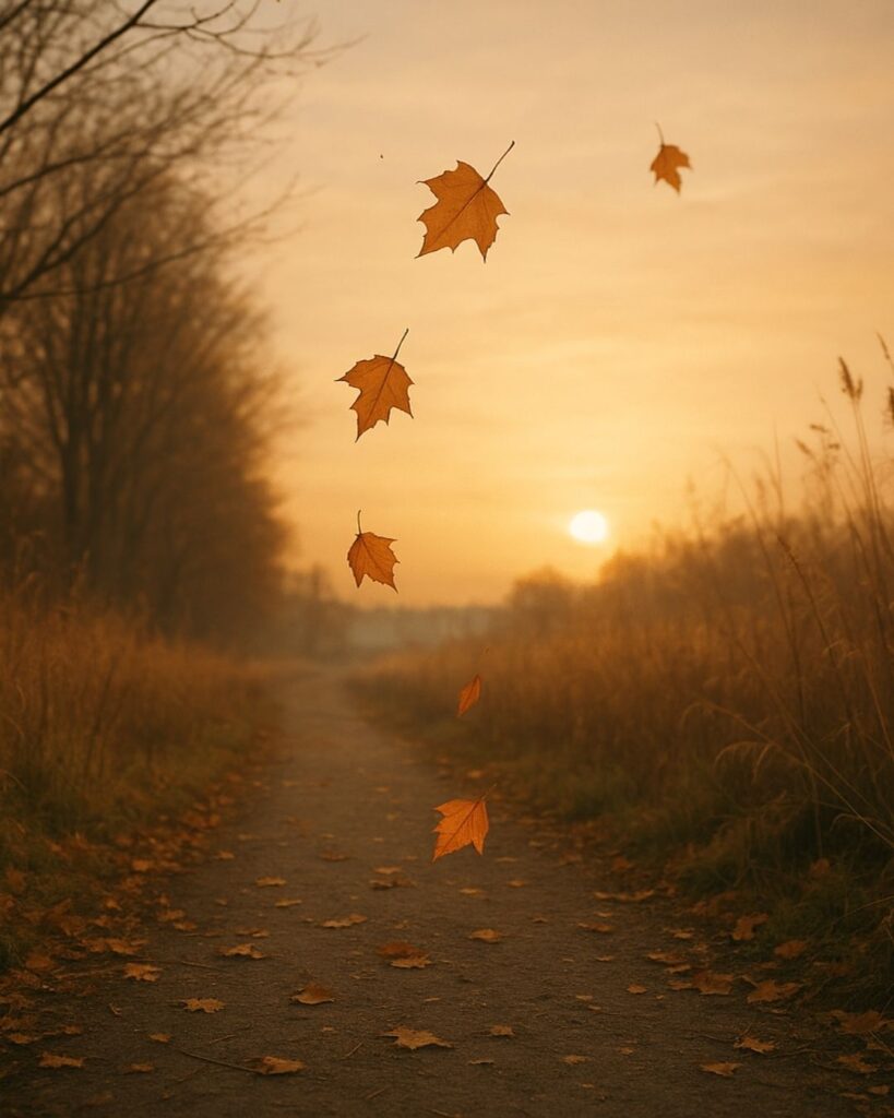 種田山頭火の秋の俳句5選-代表作をわかりやすく解説！「ほろほろ　ほろびゆく　わたくしの秋」この俳句をイメージした画像