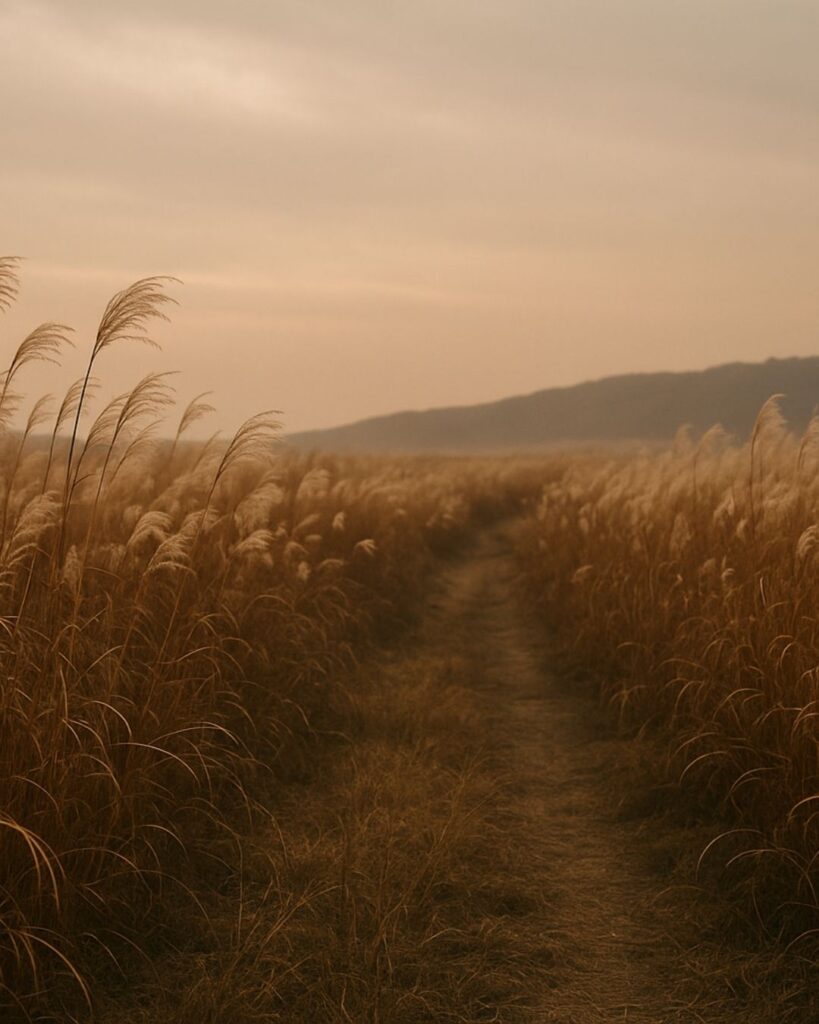 杉田久女の秋の俳句5選-代表作をわかりやすく解説！「あてもなく　子探し歩く　芒かな」この俳句をイメージした画像