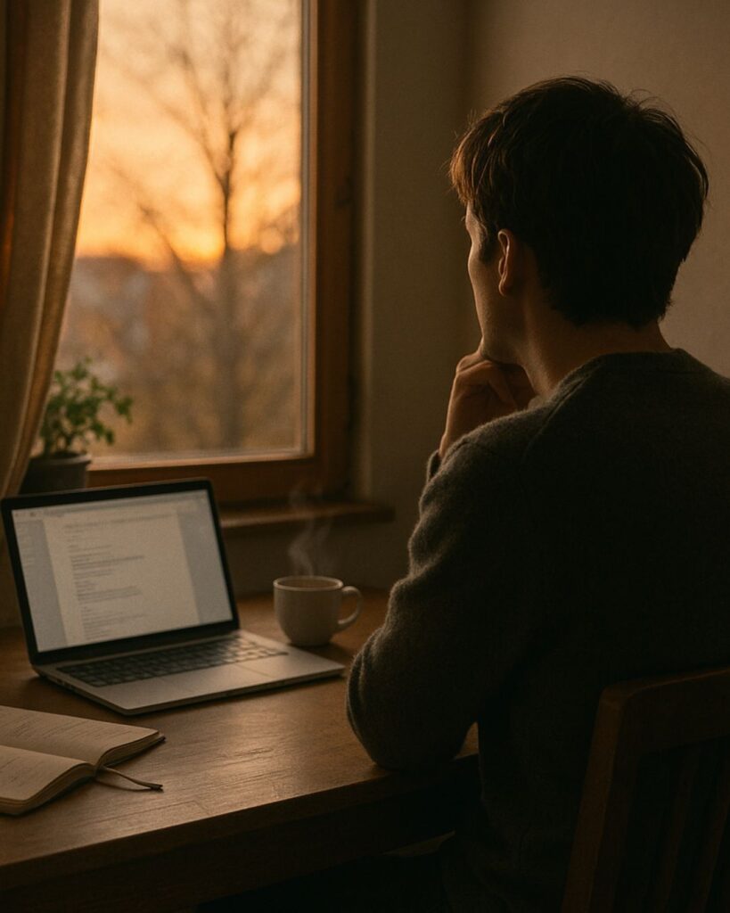 ウィリアム・ジェームズの名言9選–行動する心の力「未完の仕事ほど疲れるものはない。」この名言のイメージイラスト