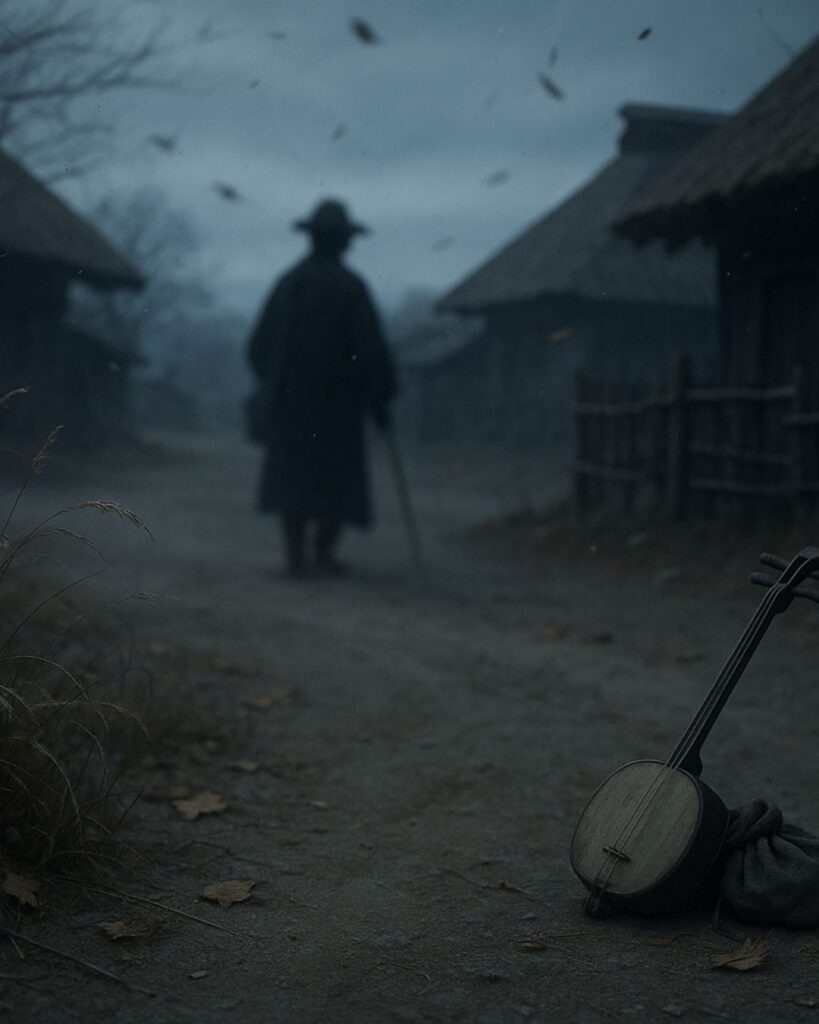 小林一茶の冬の俳句5選-代表作をわかりやすく解説!「木枯らしや 地びたに暮るる 辻諷ひ」この俳句をイメージした画像