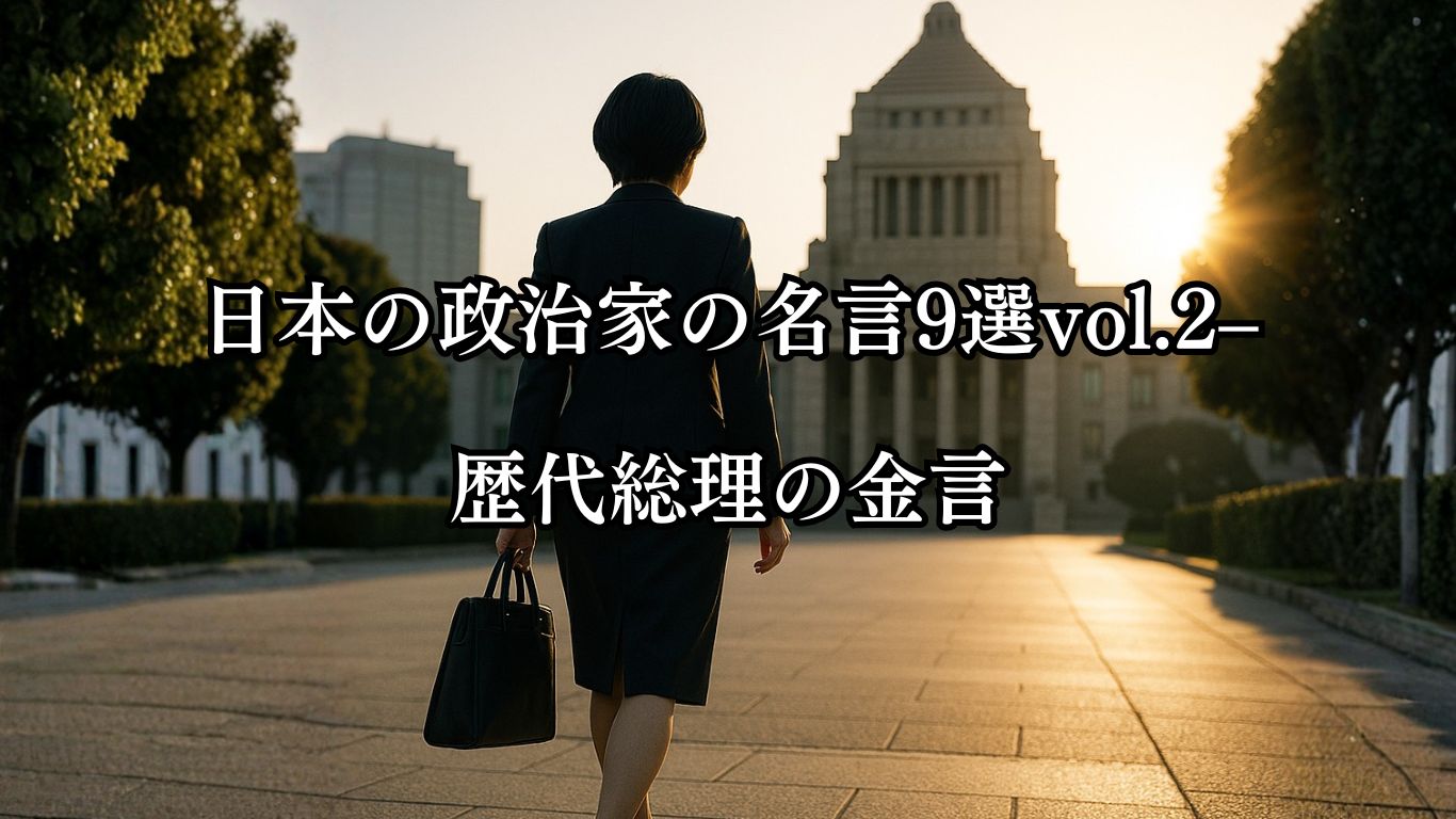 日本の政治家の名言9選vol.2–歴代総理の金言「高市早苗」「働いて、働いて、働いて、働いて、働いて参ります。」この名言のイメージイラスト