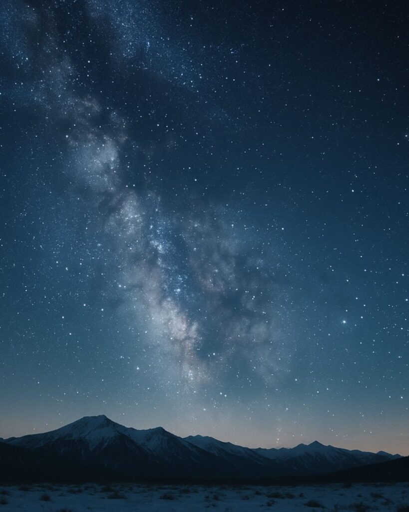 高浜虚子の冬の俳句5選-代表作をわかりやすく解説!「冬空や からび切つたる 天の川」この俳句をイメージした画像