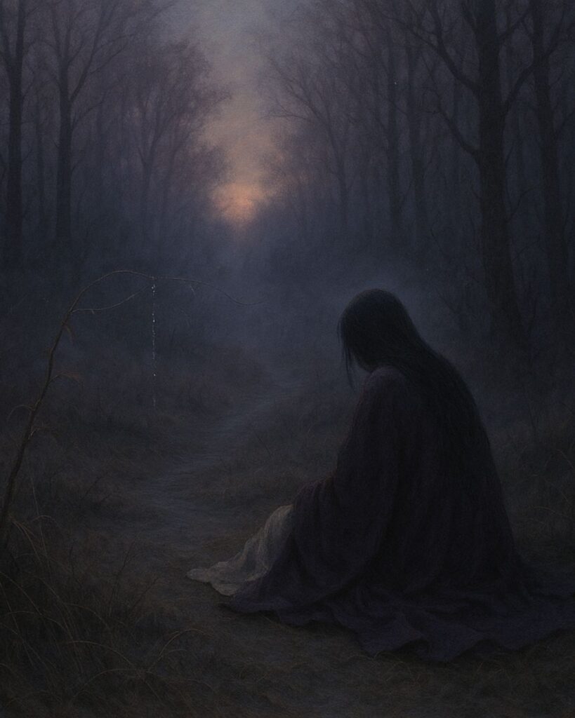 百人一首第89番 式子内親王『玉の緒よ』背景解説–命の細糸「玉の緒よ　絶えなば絶えね　ながらへば　忍ぶることの　弱りもぞする」の情景をテーマにしたイメージの画像
