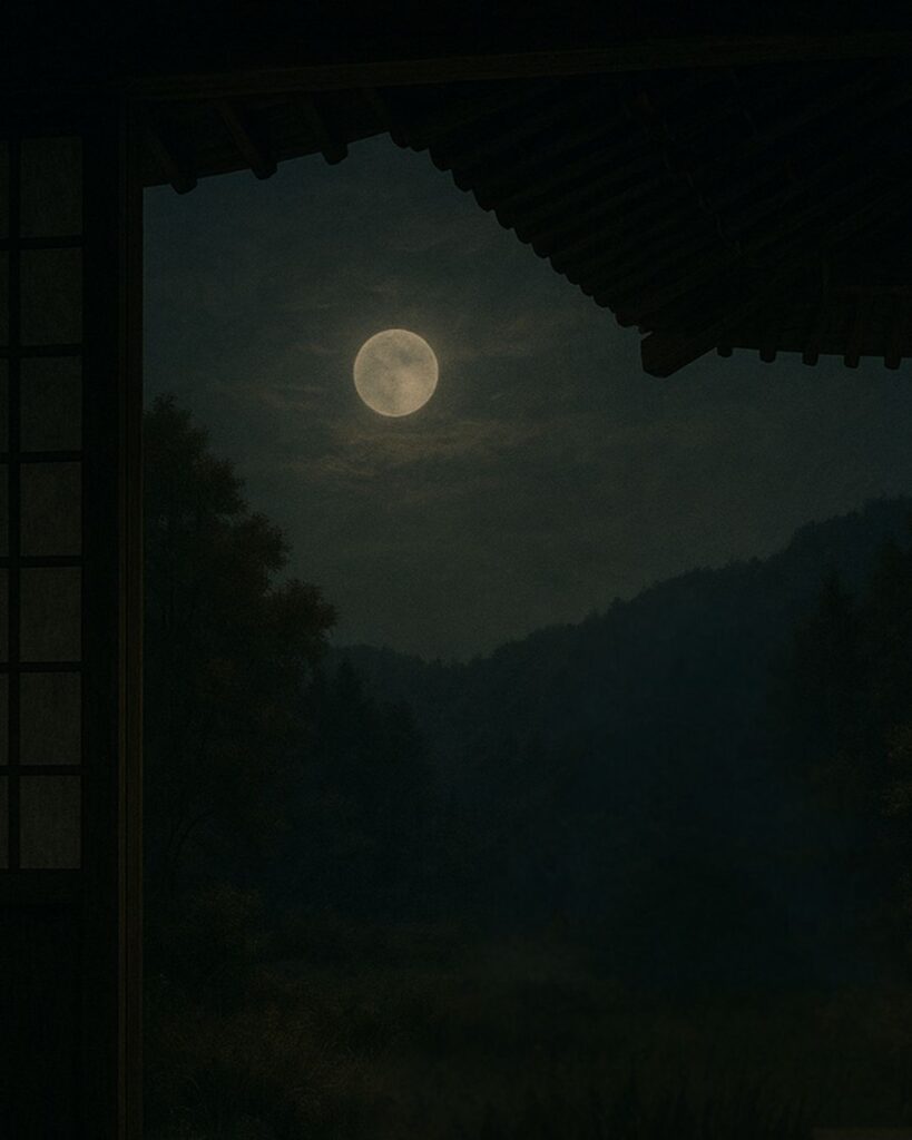 百人一首第86番 西行『嘆けとて』背景解説–月に託す涙「嘆けとて 月やは物を 思はする かこち顔なる わが涙かな」の情景をテーマにしたイメージの画像