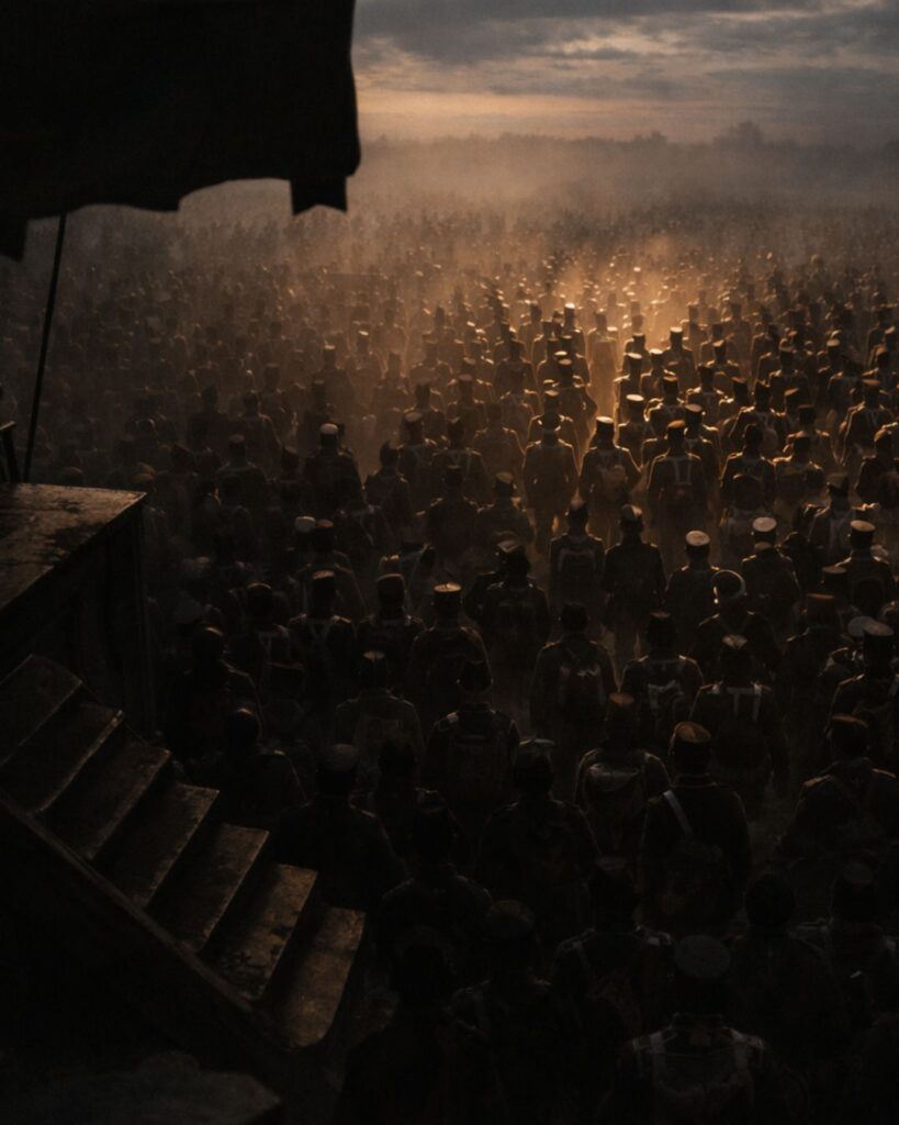 ナポレオンの名言9選–勝利の哲学「人を動かす力は、恐怖と利益の二つに尽きる。」この名言のイメージイラスト