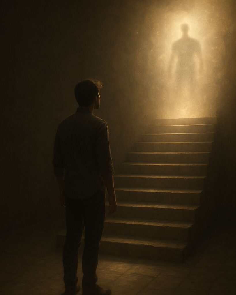 アブラハム・マズローの名言9選–自己成長への指針「人は己の偉大さを知ることを恐れる。」この名言のイメージイラスト