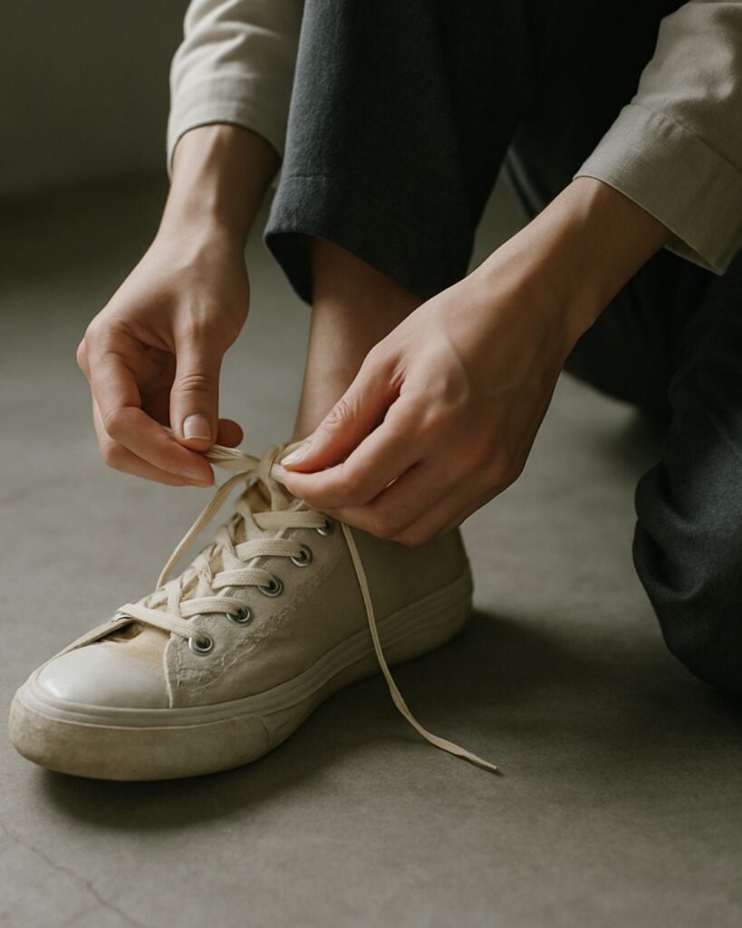 植村直己の名言9選–挑み続ける覚悟「不安なときほど、小さくても今できる行動を起こす。」この名言のイメージイラスト