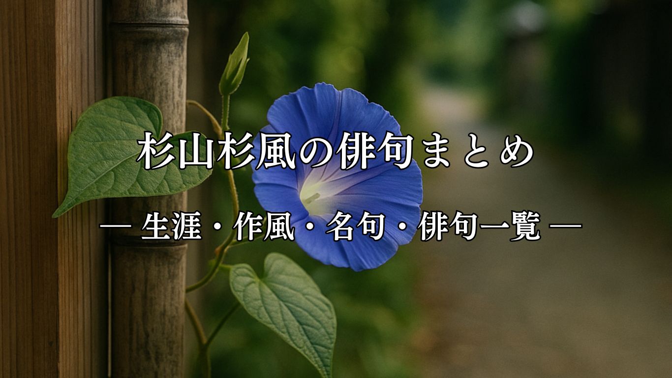 杉山杉風の俳句まとめ ― 生涯・作風・名句・俳句一覧 ―「朝顔や　其の日其の日の　花の出来杉山杉風俳句イメージ画像
