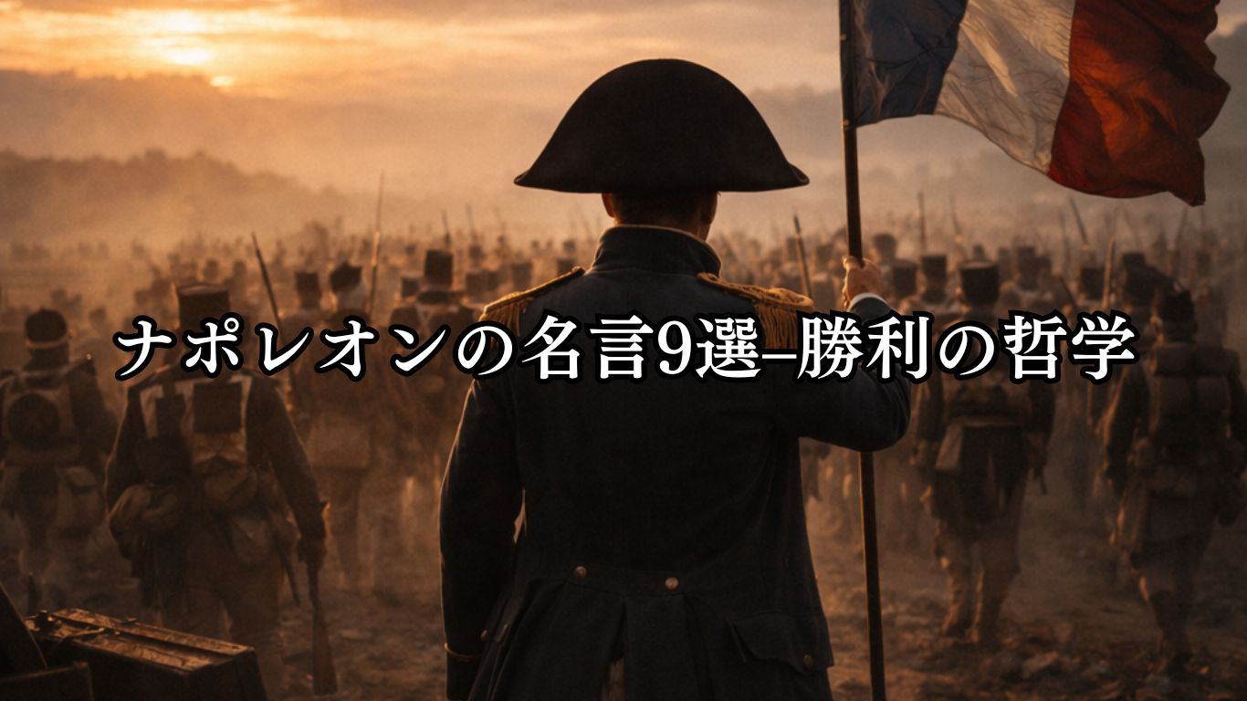 ナポレオンの名言9選–勝利の哲学「最大の危険は、勝利を手にした瞬間に忍び寄る。」この名言のイメージイラスト