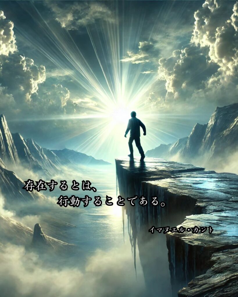 哲学者・思想家の名言まとめ ― 思想・生き方・名言一覧 ―「存在するとは、行動することである。」イマヌエル・カント名言イメージ画像
