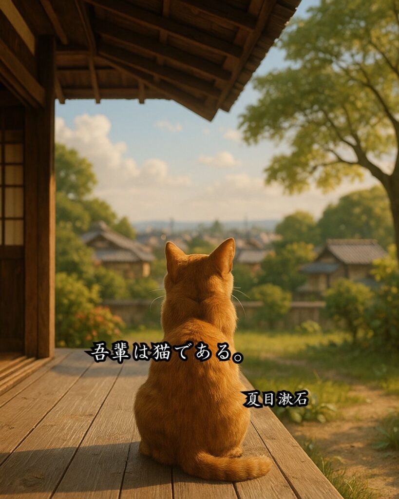 作家の名言まとめ ― 思想・生き方・名言一覧 ―「吾輩は猫である。」夏目漱石名言イメージ画像
